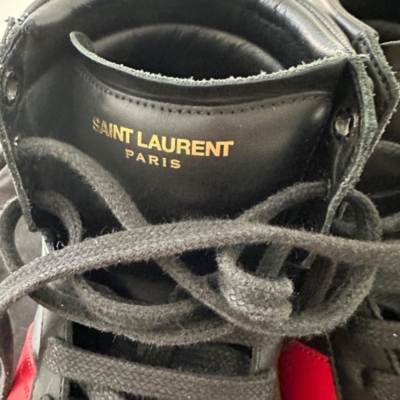 Saint Laurent YSL SL 10H Leather High-Top Sneaker Size 40 7 - Picture 3 of 8